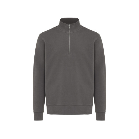 Svetr se čtvrtečním zipem IQONIQ Elgon z recykl. bavlny