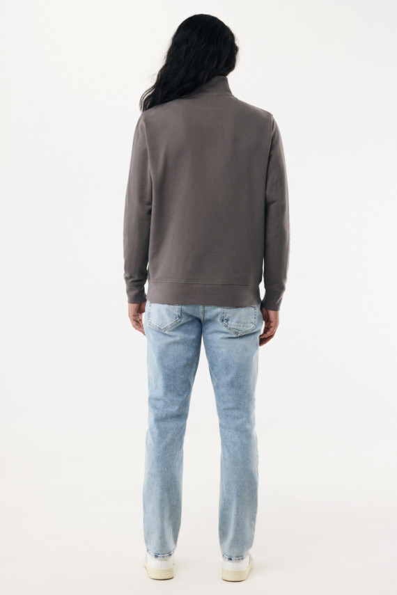 Svetr se čtvrtečním zipem IQONIQ Elgon z recykl. bavlny