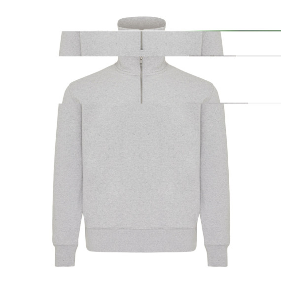 Svetr se čtvrtečním zipem IQONIQ Elgon z recykl. bavlny