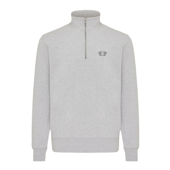 Svetr se čtvrtečním zipem IQONIQ Elgon z recykl. bavlny