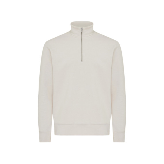 Svetr se čtvrtečním zipem IQONIQ Elgon z recykl. bavlny