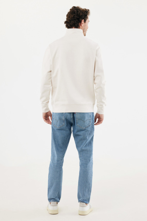 Svetr se čtvrtečním zipem IQONIQ Elgon z recykl. bavlny