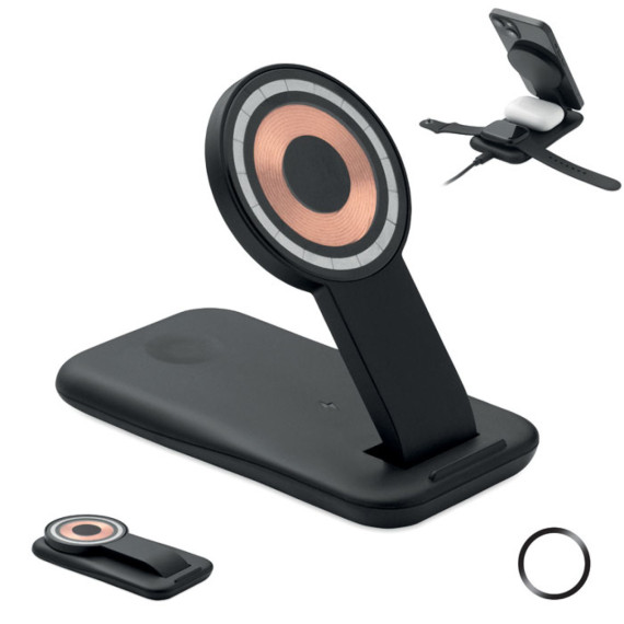 PENDOLESS, Bezdrátová 15W nabíječka 3v1