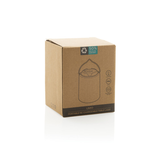 Přenosná USB LED stolní lampa Limio z RCS RPET