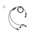 BERTOZZI. Superrychlý USB kabel 6 v 1 z recyklovaného hliníku (20 %) a recyklovaného PET (4 %)