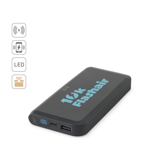 BECKER 10. Powerbanka 10 000 mAh z recyklovaného ABS (100% rABS) s 15W superrychlou bezdrátovou nabíječkou