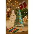 PINERY. Skládací dřevěný vánoční stromeček k vybarvení