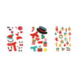 GLIMN. Sada šesti listů s vánočními figurkami a 3 listy samolepek