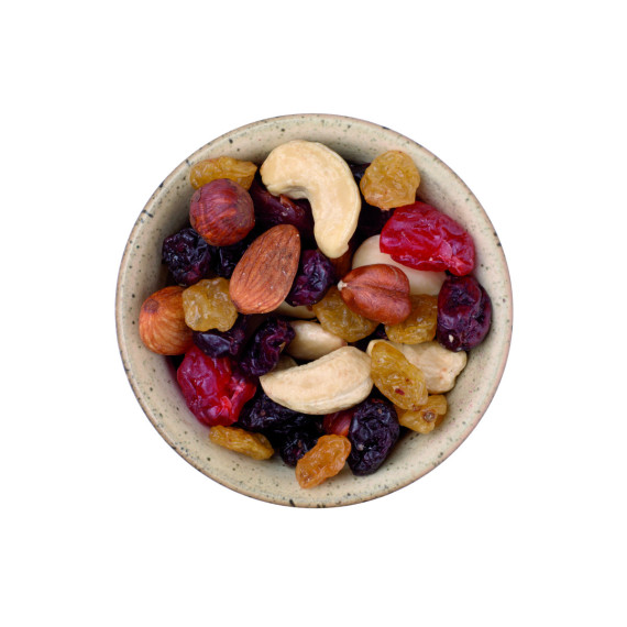 Směs ořechů a ovoce