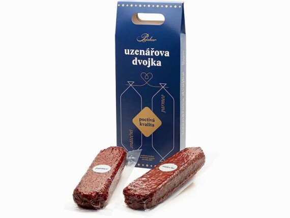 DVOJUZ Dárková taštička loveckých salámů