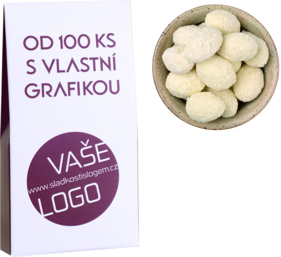 Mandle v bílé čokoládě a kokosu 90 g