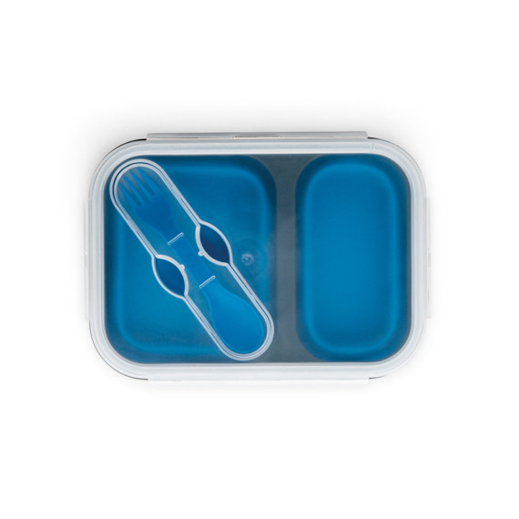 DILL. Obědová krabička. Zatahovací uzavíratelná krabička ze silikonu a PP (480 a 760 mL)