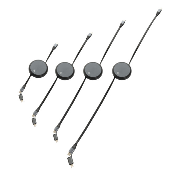 Recyklovaný hliníkový zatahovací 2v1 kabel 240W Terra z RCS