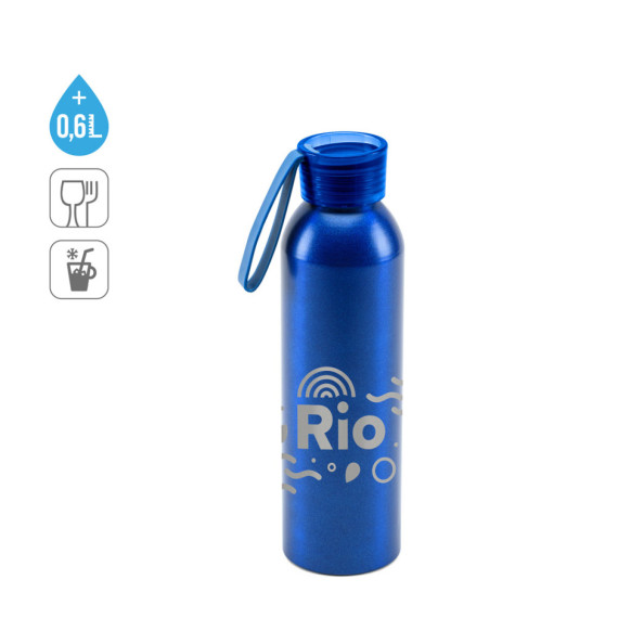 RIO. Recyklovaného hliníkovým (100% rAL) láhev s PP uzávěrem 660 ml