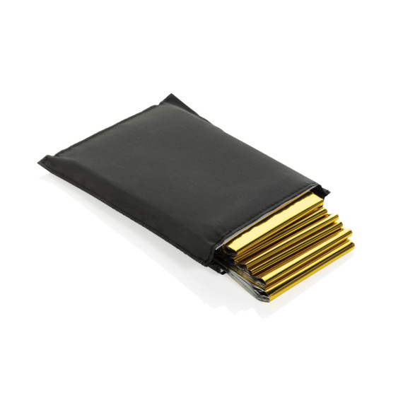 Záchranná deka Solra v sáčku z recykl. RPET materiálu