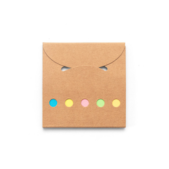 AINSLEY. Kancelářská sada 2 v 1, vyrobená ze 100% recyklovaného papíru, se 6 samolepicími bloky