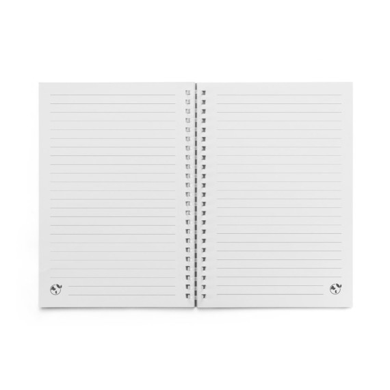 SCHILLER. Poznámkový blok A5 s flexibilním obalem, vyrobený ze 100% recyklovaného papíru