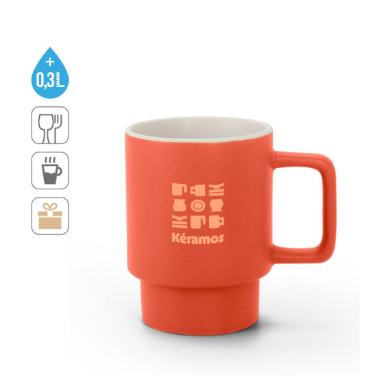 KUERTEN. Keramický hrnek s matným povrchem, 330 ml