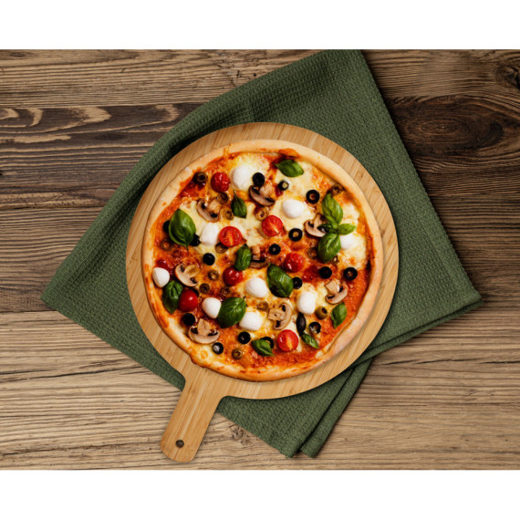 CHEESANO. Kulatý bambusový servírovací talíř