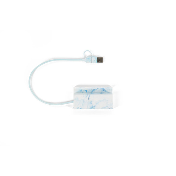 BERNERS HUB. Recyklovaný ABS rozbočovač s hlavními vstupy a výstupy