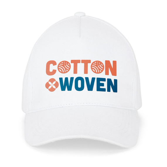 ASHTON. Čepice ze 100% bavlny (260 g/m²) s 5 panely