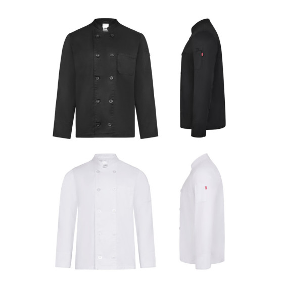 VL BACO. Kuchařská bunda s dlouhými rukávy (190 g/m2)