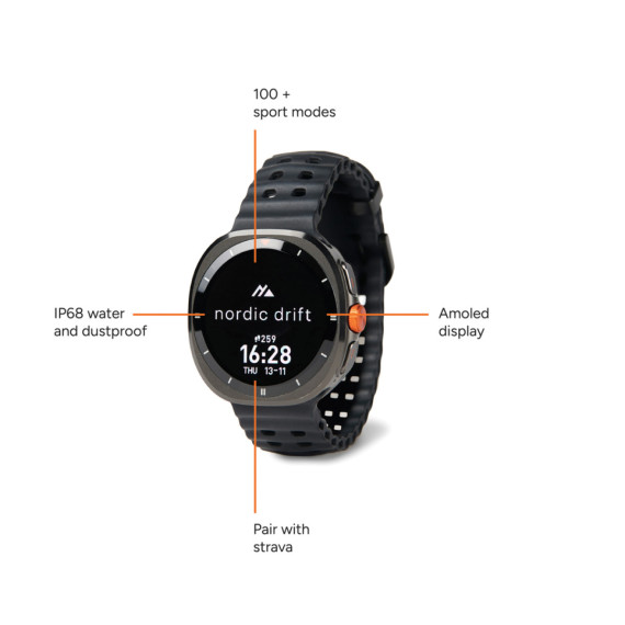 Vysoce výkonné hodinky Nordic Drift Titan