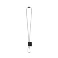 SET Lanyard TUBE Long (Ø 7 mm) s karabinou ve tvaru D 55 mm a bezpečnostní sponou Ø 7 mm