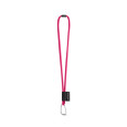 SET Lanyard TUBE Long (Ø 7 mm) s karabinou ve tvaru D 55 mm a bezpečnostní sponou Ø 7 mm