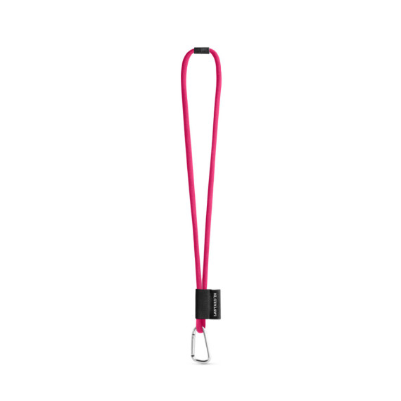 SET Lanyard TUBE Long (Ø 7 mm) s karabinou ve tvaru D 55 mm a bezpečnostní sponou Ø 7 mm