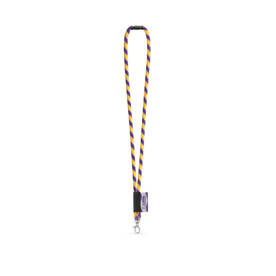 WISBECH. SET Lanyard TUBE Long (Ø 7 mm) s karabinou 9 mm a bezpečnostní sponou Ø 7 mm