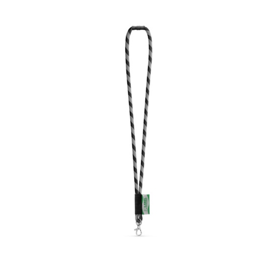 WISBECH. SET Lanyard TUBE Long (Ø 7 mm) s karabinou 9 mm a bezpečnostní sponou Ø 7 mm