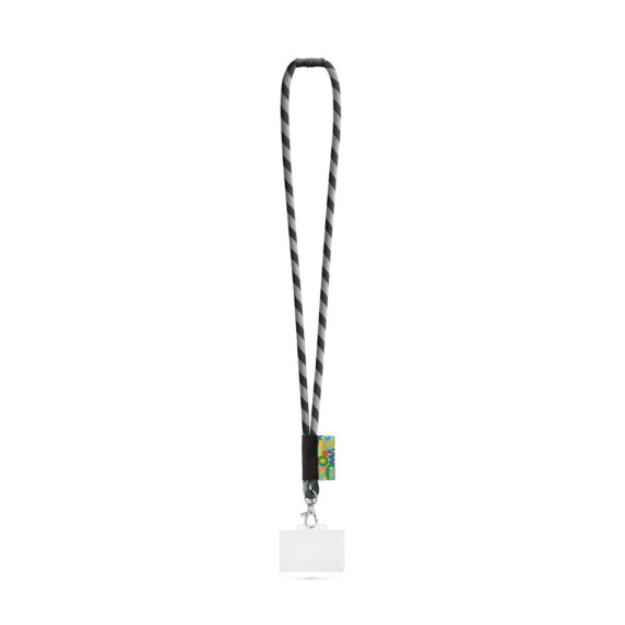 WATFORD. SET Lanyard TUBE Long (Ø 7 mm) s karabinou 9 mm, bezpečnostní sponou Ø 7 mm a pevným pouzdrem na odznak/kartu 91 x 68 mm