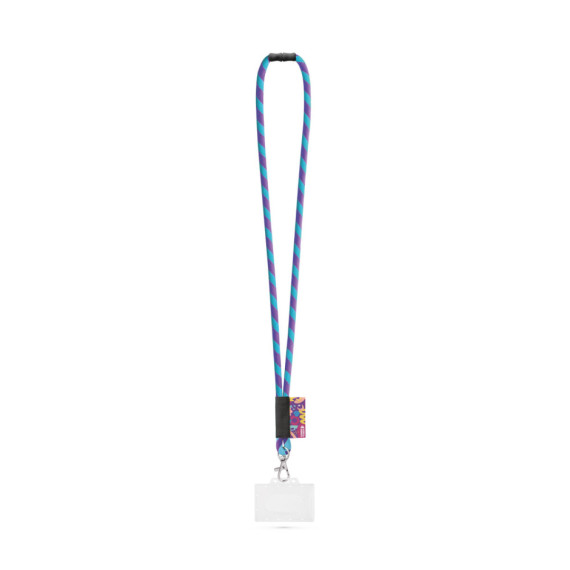 WATFORD. SET Lanyard TUBE Long (Ø 7 mm) s karabinou 9 mm, bezpečnostní sponou Ø 7 mm a pevným pouzdrem na odznak/kartu 91 x 68 mm