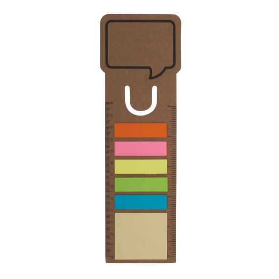BOOKMARK záložka s pravítkem a papírky, tmavě zelená