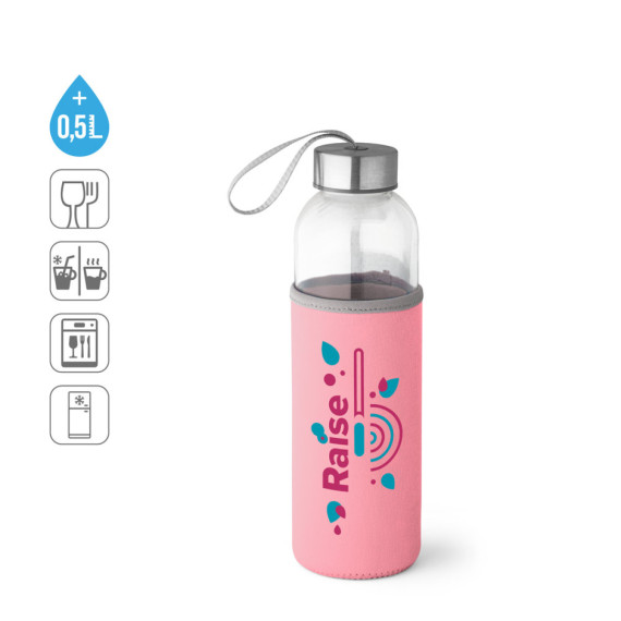 RAISE. Sportovní láhev ze skla a nerezové oceli 520 ml