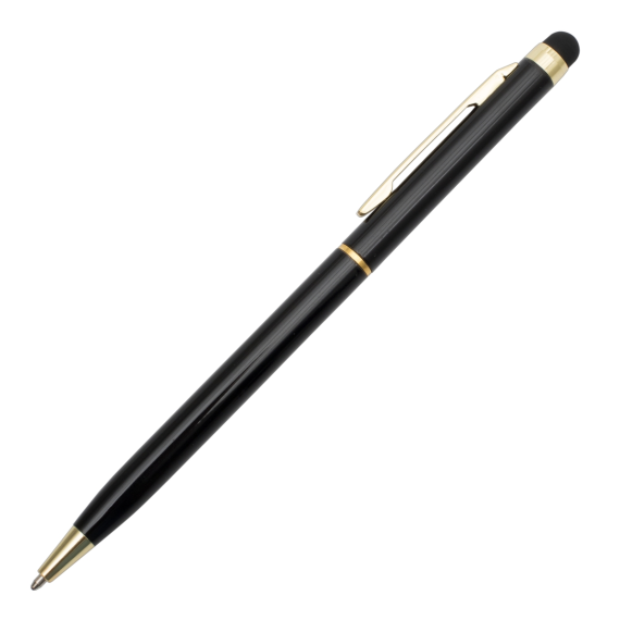 TOUCH TIP GOLD kovové kuličkové pero se stylusem, vínová