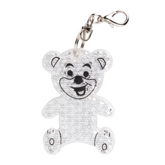 TEDDY RING reflexní přívěsek na klíče, světle žlutá