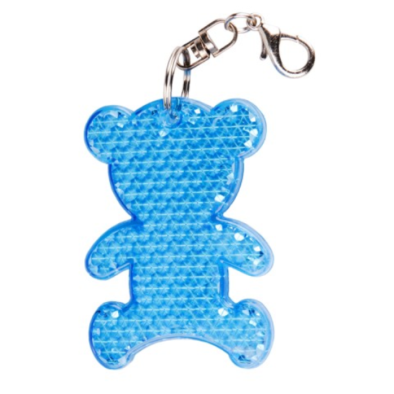 TEDDY RING reflexní přívěsek na klíče, světle žlutá