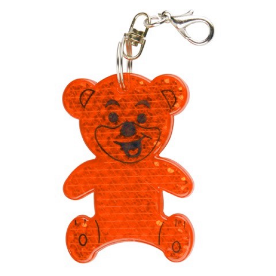 TEDDY RING reflexní přívěsek na klíče, světle žlutá