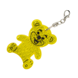 TEDDY RING reflexní přívěsek na klíče, světle žlutá