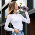 FEELSOGOOD sportovní lahev 700 ml, černá/šedá