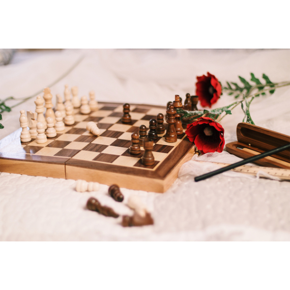 CHESS šachy, hnědá