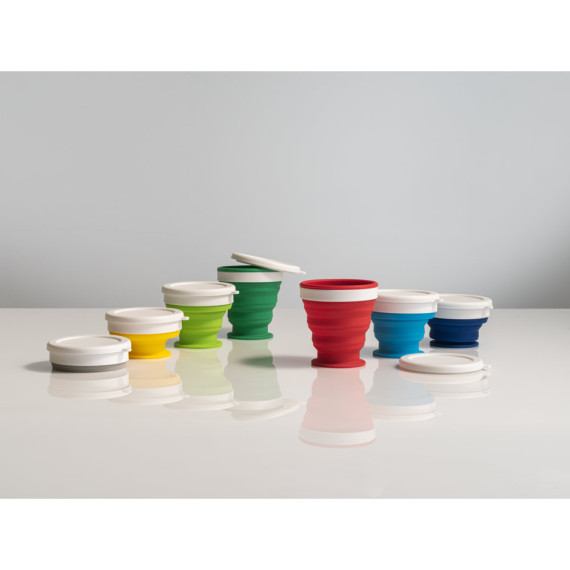 ASTRADA. Skládací cestovní kelímek ze silikonu a PP 250 ml