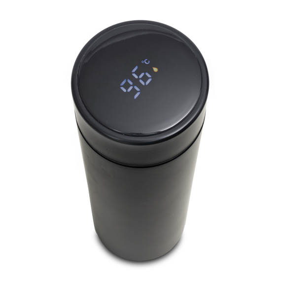 FALCO termoska 420 ml s teploměrem, bílá