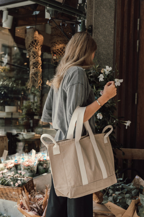 Plážová taška BEAU AWARE™ z recyklovaného plátna 400 gsm