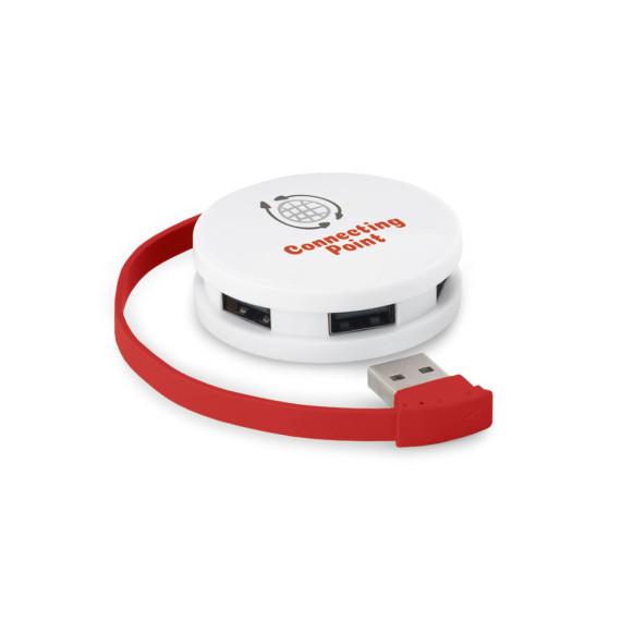 GARDNER. HUB s kabelem a 4 USB-A porty z ABS