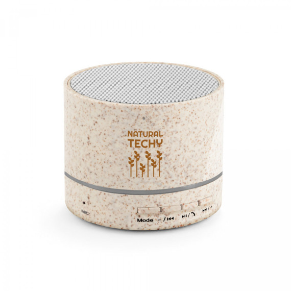 RE-LINEU. 3W přenosný reproduktor s výdrží baterie 4 h 30 m ze slaměných vláken a recyklovaného ABS (100% rABS)