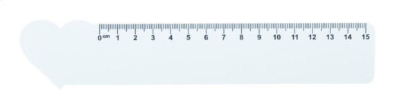 Couler 15 15 cm pravítko, srdce
